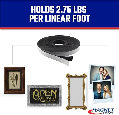 Master Magnetics Flexible Magnet Strip with Adhesive Back - 1/16" Thick, 1/4" Wide, 100' Long, 1 Roll, ZG05A-ABX