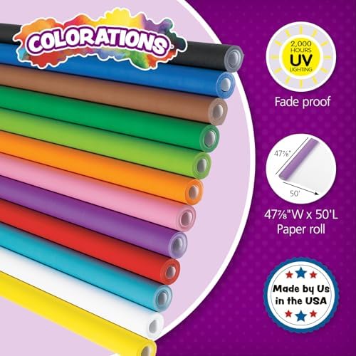 Colorations Prima-Color Fade-Resistant Bulletin Board Paper, Turquoise