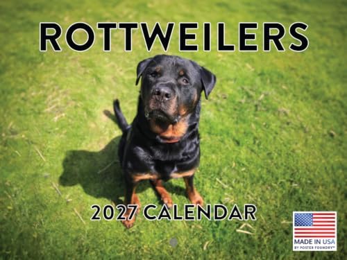 Rottweiler Calendar 2027 Monthly Wall Calender 12 Month