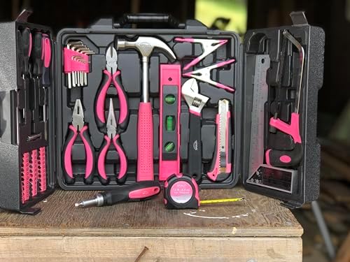 Apollo Tools 71 Piece Complete Household Tool Set, Pink DT0204P