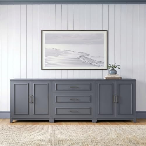 Martha Stewart Lily Pond 3-Piece Modular Cabinet Set, Slate Blue