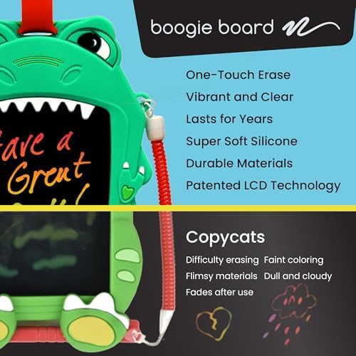 Boogie Board Sketch Pals Blitz the Football 4” LCD Writing Tablet for Kids – Reusable Mess-Free Drawing Pad with Tethered Stylus – Sensory Silicone Clip-On Travel Doodle Board Toy – Ages 3+