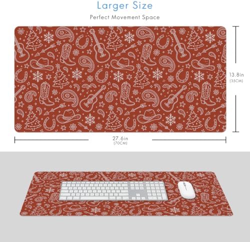 Christmas Western Snowflakes Tree Desk Mat Medium Gaming Mouse Pad