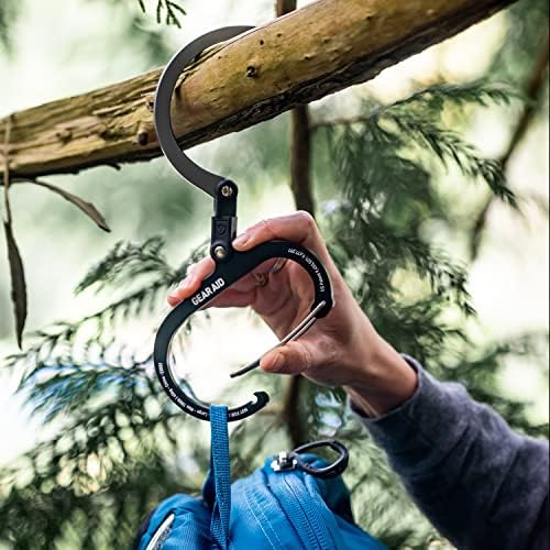 GEAR AID HEROCLIP 360° Swivel Carabiner Gear Clip and Hook (Medium) for Camping, Backpack, Suitcases and Garage Organization