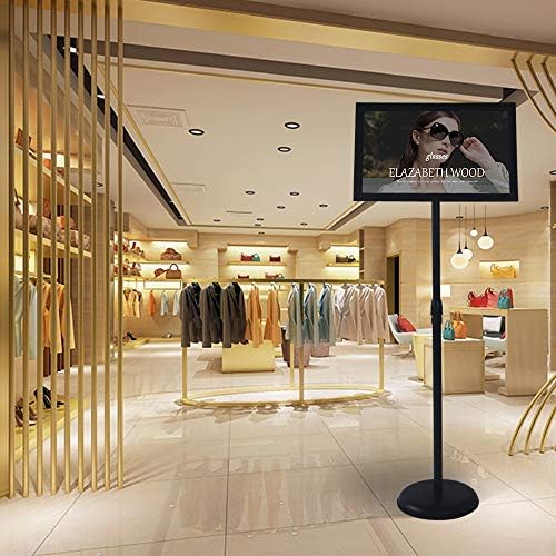 YDisplay Sign Holder Stand 11x17inches Pedestal Floor Standing Poster Stand with Base Height Adjustable Both Landscape Or Portrait Displayed,Black