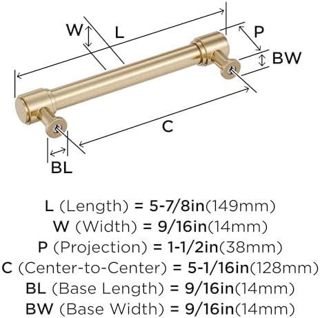 Amerock 5-1/16" Faircrest Golden Champagne Drawer Pull