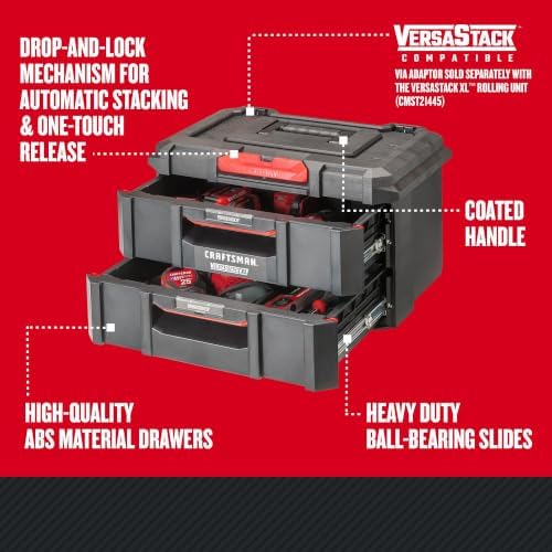 CRAFTSMAN VERSASTACK XL Tool Box, Tool Organizer, Drawer Unit (CMST21404)