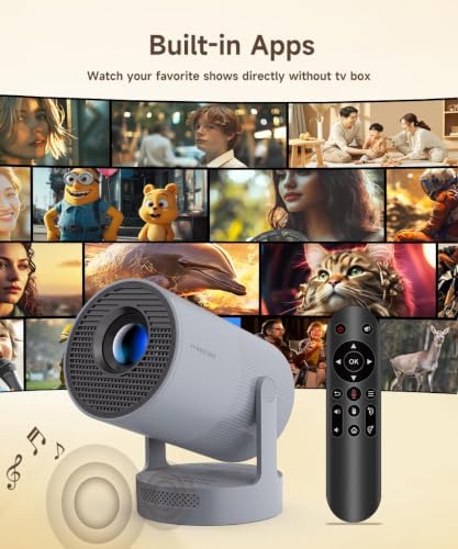 【Electric Focus】Mini Portable Projector with WiFi and Bluetooth 4K Support