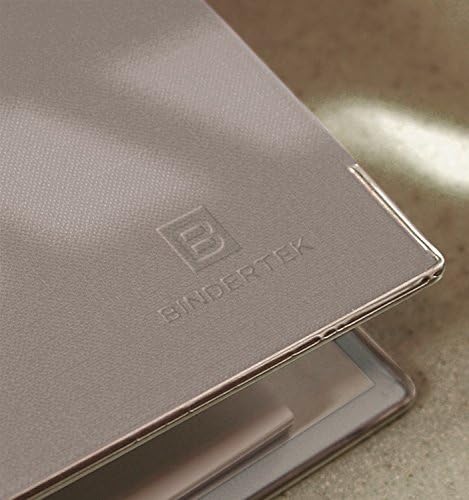 3-Ring Premium Binder - Light Gray, 2" Spine, by Bindertek | 325 Sheet Capacity, 1.25" D-Rings, Linen-Textured Covers, Steel Reinforced Edges, Spine Label Included