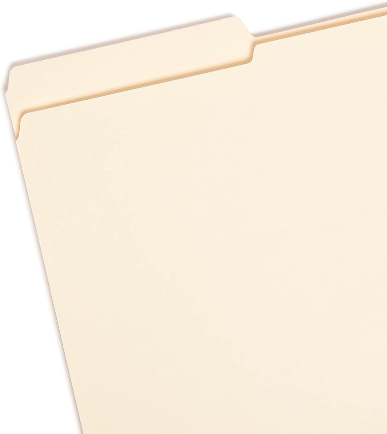 Smead File Folder, Reinforced 1/3-Cut Tab, Left Position, Legal Size, Manila, 100 per Box (15335)