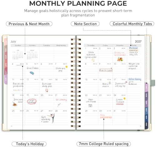 RETTACY 2027 Planner, Weekly and Monthly, Large Size (8.5" x 11")
