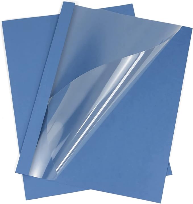 RAYSON TBC2346-100BL-US Thermal Binding Covers, Letter Size Blue Binding Cover, 1/16in, 1/8in, 3/16in, 1/4in Multi-Size Pack of 100