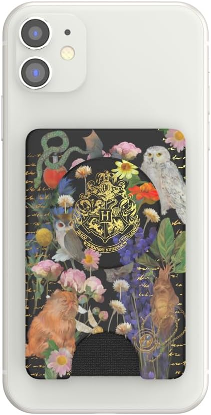 PopSockets Adhesive Phone Wallet with Grip- Hermione Notebook | PopWallet, Holds 3-5 Cards, Swappable Top, Kickstand, Harry Potter, Slytherin, Fun, Cool, Unique