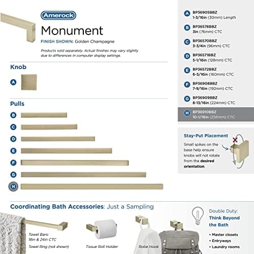 Amerock 10-1/16" Monument Golden Champagne Drawer Pull
