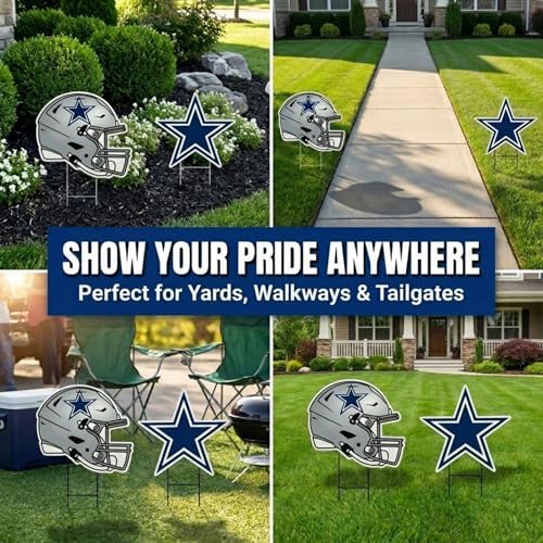 NFL Logo & Helmet 2 Pack Yard Sign Set