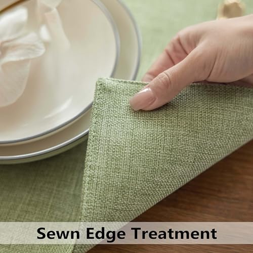 Demetex Green Placemats Set of 6 Washable Place Mats Heat Resistant Table Mats Sage Placemat for Kitchen Dining Plate Tables, Green