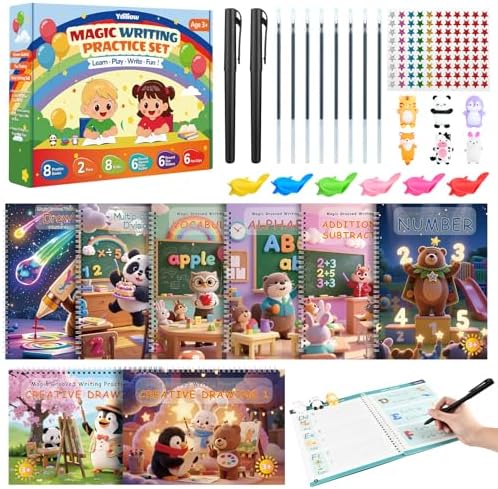 Motor Magic Happy Writer System - Grooved Writing Books for Kids 3-5
