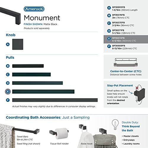 Amerock 6-5/16" Monument Matte Black Drawer Pull