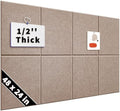 1/2'' Ultra Thick Felt Bulletin Pin Board Corkboard for Office Wall