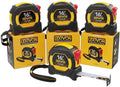 LEXIVON [4-Pack] 16Ft/5m DuaLock Tape Measure | 1-Inch Wide Blade with Nylon Coating, Matte Finish White & Yellow Dual Sided Rule Print | Ft/Inch/Fractions/Metric (LX-207X4)
