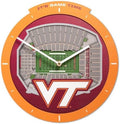 YouTheFan NCAA Virginia Tech Hokies StadiumView 3D Wall Clock
