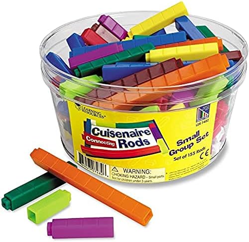 Learning Resources Connecting Cuisenaire Rods Small Group Set - Math Manipulatives for School,Educational Toys, Counting Blocks for Classroom and Homeschool, Fine Motor Skills, Gifts for Kids