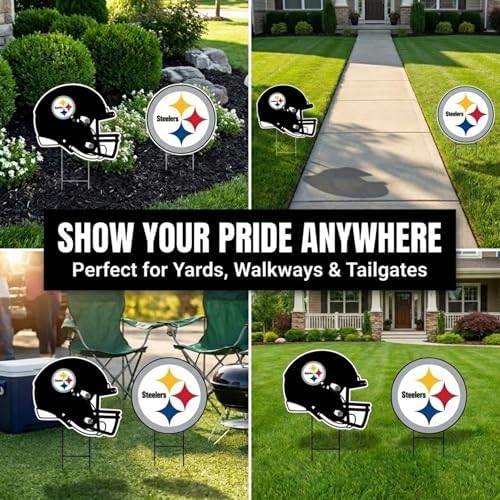 NFL Logo & Helmet 2 Pack Yard Sign Set