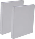 2-Pack, 3-Ring Pocket, Fashionable Color Binder 1-inch, Suitable for Letter Size (11 "x 8.5"), Beautiful and Cute Binder Suitable for School and Office Supplies, Gray Color