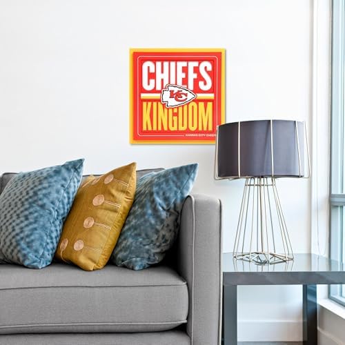 YouTheFan NFL Kansas City Chiefs 3D Wall Art, 12x12, Red, White, Gold, Team Colors
