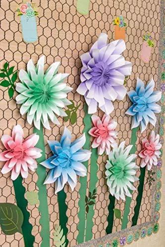 Teacher Created Resources Floral Bloom Paper Flowers Premade Decorations for Party Photo Backdrops, Classrooms Walls, Showers and Birthday Celebrations (TCR8544)