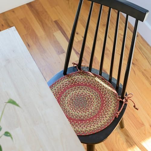Homespice Cider Barn Jute Braided Chair Pads, Round 15" Set of 2