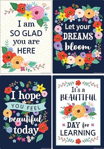 Teacher Created Resources Wildflowers Positive Sayings Educational Poster Pack (TCR6624)