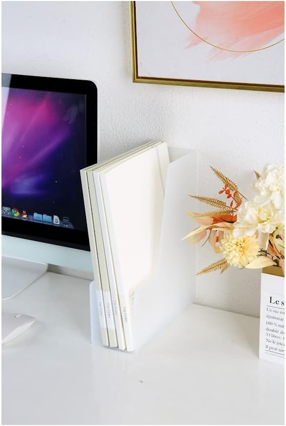 YBM Home Vertical File Bins Organizer Open Front Design for Easy Access to Files, Documents, and Magazines, Ideal for Home Office, Work Desktops, or School, Medium, 1260-1