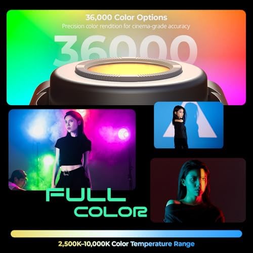 SMALLRIG RC 220C RGB COB LED Video Light Bowens Mount, 200W 36000 Colors