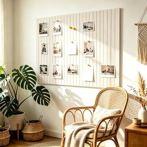 Large Felt Wall Tiles 48" x 36", Light Camel Cork Board Alternative