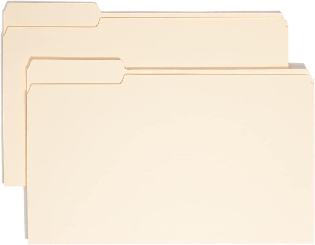 Smead File Folder, 1/3-Cut Tab, Left Position, Legal Size, Manila, 100 per Box (15331)