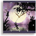 3dRose dpp_35668_2 Fairies and Dragonflies with an Purple Moon Wall Clock, 13 by 13-Inch