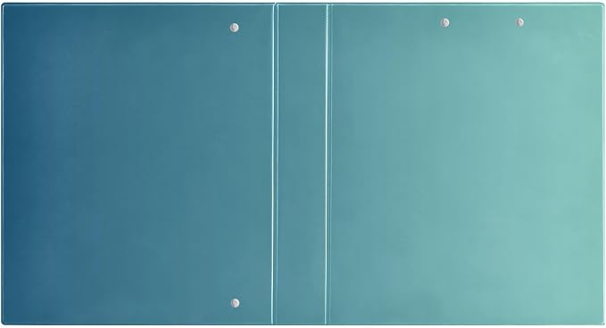Three Rings Binder 1 and A Half Inch Binder with Pocket Cover Pack of 1/2 College Binders for Students Hardcover Blue Green Gradient