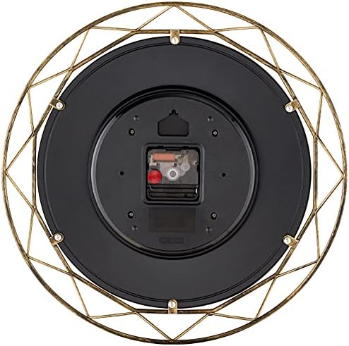 Bulova Clocks C4834 Luxfer Prism 14 Inch Frank Lloyd Wright Inspired Wall Clock