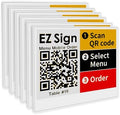 [Santek] EZ Sign NFC E-Paper Display – No Battery, Ultra-Thin 0.13”, Rewritable 4-Color Digital Display, App-Controlled (iOS/Android/PC), IP65 (White, 4.2" 6pcs, No Stand and Clip Included)