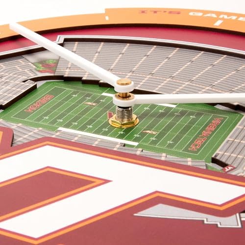 YouTheFan NCAA Virginia Tech Hokies StadiumView 3D Wall Clock