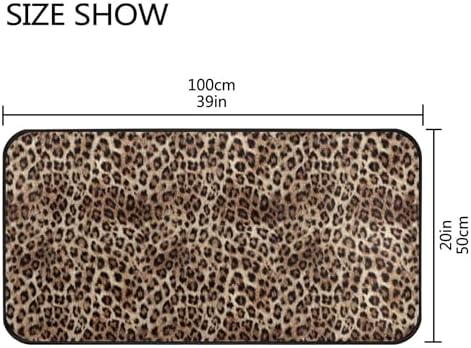 Sexy Leopard Print Kitchen Rug Floor Comfort Mats Bath Rugs Entryway Welcome Non Slip Area Rug for Bedroom Living Room Doormats Home Decor 39" X 20"