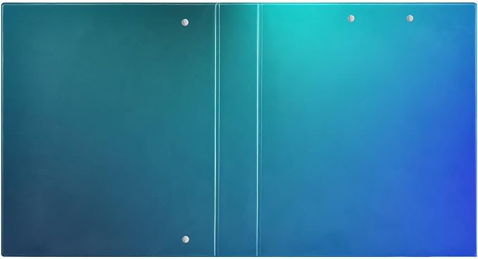 Three Rings Binders 1-1/2 Inch Notebook Binders with Pockets 1/2 Pack for Letter Size (11" X 8.5") 200 Sheets Astract Gradient Blue Shiny