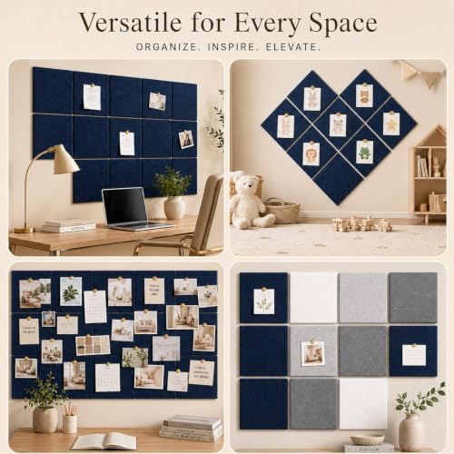 Felt Bulletin Board Tiles, Cork Board Alternative, 48 x 36 in