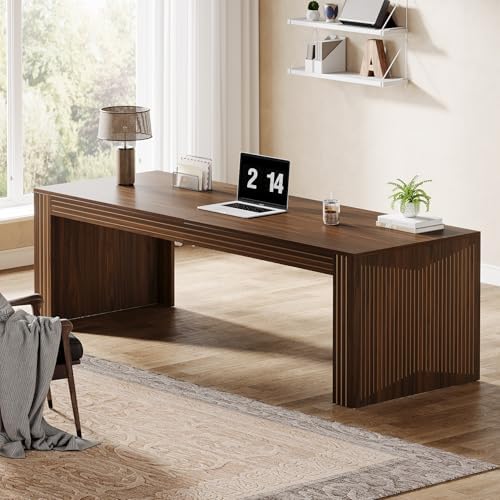Tribesigns 79-Inch Extra Long Desk, Two Person Double Desk for Home Office