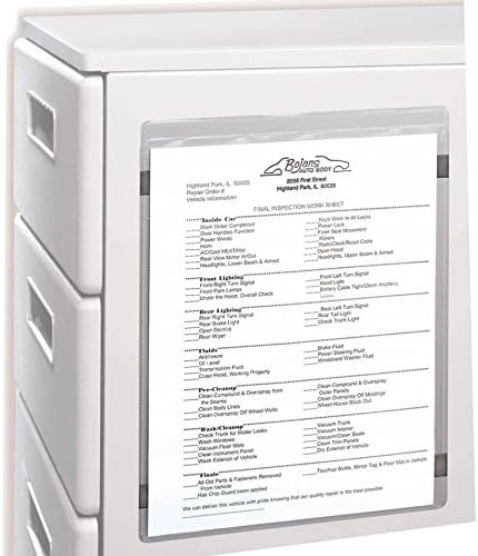 C-Line 83911 Magnetic Shop Ticket Holder, Super Heavy, 15", 8 1/2 x 11 (Box of 15)