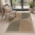 Lahome Modern Rainbow Easy Jute 3x5 Patio Rug, Washable Rugs for Entryway Farmhouse Non Slip Indoor Door Mat, Contemporary Throw Carpet for Entry Mudroom Porch Decor