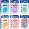 BAZIC Products 8-Digit Dual Power Pocket Calculator, Pastel Colors