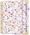 Academic Planner 2026-2027, 18 Months Weekly and Monthly Hardcover Planner, July 2026 - December 2027, 8.5" x 11" A4 Large Daily Calendar Planner Book with Tabs, Spiral College School Agenda Organizer for Student Teacher, Floral Purple