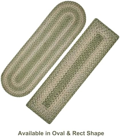 Homespice Grassland Jute Braided Table Runner, Oval 8x28 Set of 2